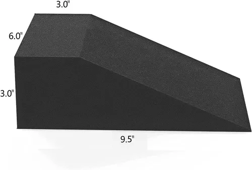 Vista 2 de Paquete de 2 bloques de cuña para sentadillas, rampa profesional antideslizante para sentadillas elevadas de talón, plataforma de elevación
