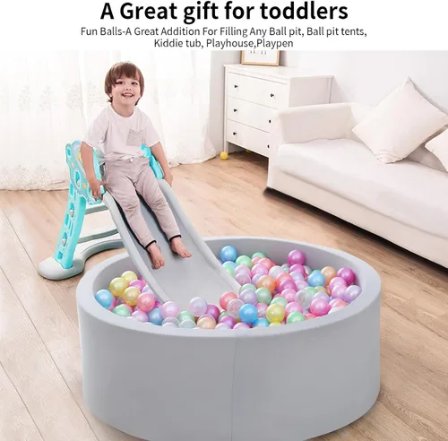 Vista 2 de STARBOLO Pelotas de Piscina de Pelotas para Niños Pequeños Paquete de 100 200 500 - Sin BPA y Ftalatos No Tóxicas A Prueba de Aplastamiento Pelotas