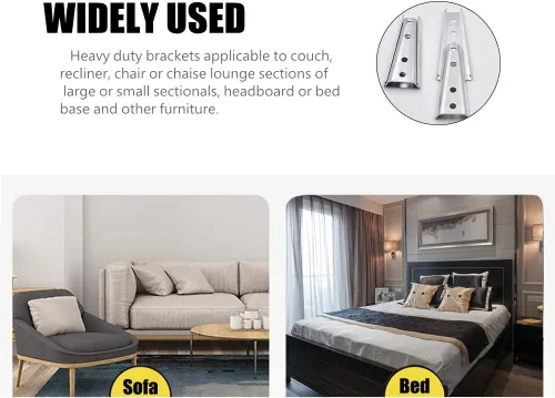 Vista 7 de Pestillo para sofá, piezas de repuesto para cama, accesorios de hardware cónico entrelazados de alta resistencia, conector de muebles para sofá