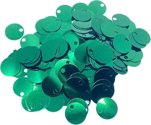Vista 32 de Paillettes de lentejuelas redondas planas de 10/20/1.181 in, agujero de 0.157 in, mezcla de colores, lentejuelas acrílicas, 1,76 onzas (1.76 oz)