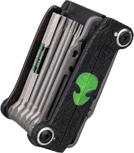 Vista 4 de Topeak Multiherramienta Alien X – Herramienta de reparación de bicicleta plegable de 34 funciones con alicates Master Link, rompedor de cadena