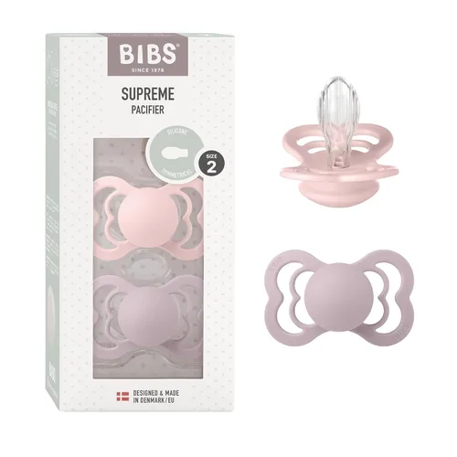 Vista 22 de BIBS Supreme Chupete para Bebé Paquete de 2 Hecho en Dinamarca Chupete Tranquilizador Sin BPA, Pezón Simétrico. Silicona, Talla 1 (0-6 Meses)