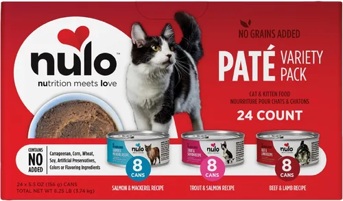 Vista 15 de Nulo Receta de Ternera y Cordero Paté - Comida húmeda enlatada para gatos, 5.5 onzas (paquete de 24)