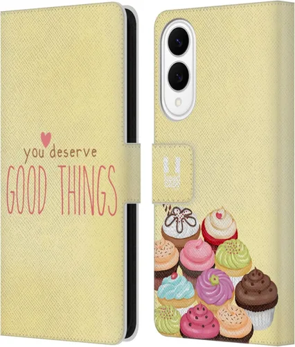 Vista 235 de Head Case Designs Assortment Cupcakes Happiness Leather Wallet Case Compatible with Samsung Galaxy A07 4G Surtido