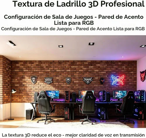 Vista 7 de Paneles de pared 3D para despegar y pegar, paquete de 10 paneles de PVC texturizados de ladrillo, azulejos de pared autoadhesivos impermeables