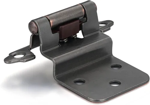 Vista 16 de 4 Pack (2 Pares) Bisagras de cierre automático de latón antiguo para puerta de gabinete de cocina, 1/2" de superposición (variable) Bisagras