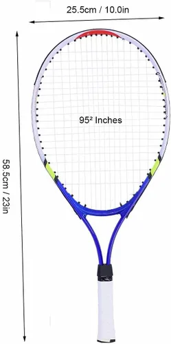 Vista 2 de Raqueta de tenis, raqueta de tenis recreativa para adultos, marco de aleación de aluminio, raqueta de tenis para adolescentes, juego de raqueta