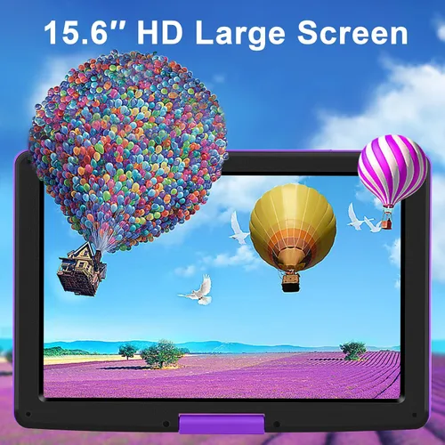 Vista 2 de YOOHOO Reproductor de DVD portátil de 17.9 pulgadas con pantalla giratoria grande de 15.6 pulgadas, reproductor de DVD portátil con batería de 6