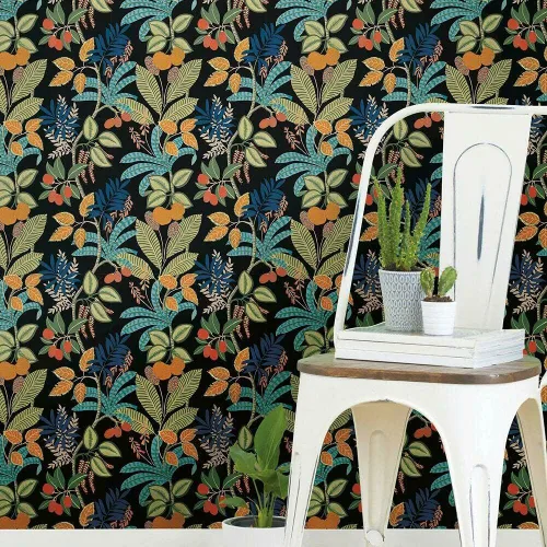 Vista 11 de RoomMates RMK11578RL Papel tapiz autoadhesivo Funky Jungle gris y amarillo