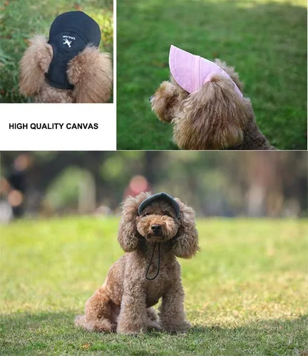 Vista 5 de Pets Outing - Gorras de béisbol para padres e hijos, visera de ocio para perros pequeños y gatos y tamaño libre, sombrero de protección solar