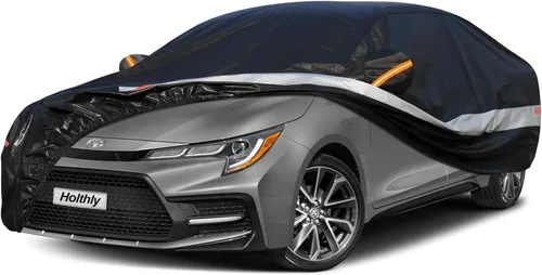 Vista 12 de Funda para Automóvil de 10 Capas Impermeable para Todo Clima para Coupé Hatchback, 100% Impermeable Fundas para Automóvil de Exterior Ajuste
