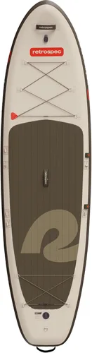 Vista 3 de Retrospec Weekender XL Inflatable Paddle Board - Lake Essentials SUP with 400lb Capacity - Wide 11' x 35" x 8" All-Around Board for Fishing & Roca