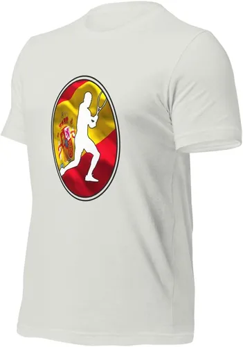 Vista 15 de Carlos Alcaraz Camiseta de manga corta unisex de algodón con diseño de bandera de España
