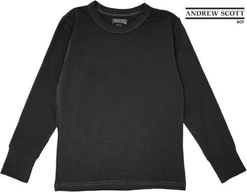 Vista 4 de Andrew Scott Conjunto de ropa interior de algodón elástico para niños, 3 camisetas de manga larga + 3 pantalones largos, 6 piezas