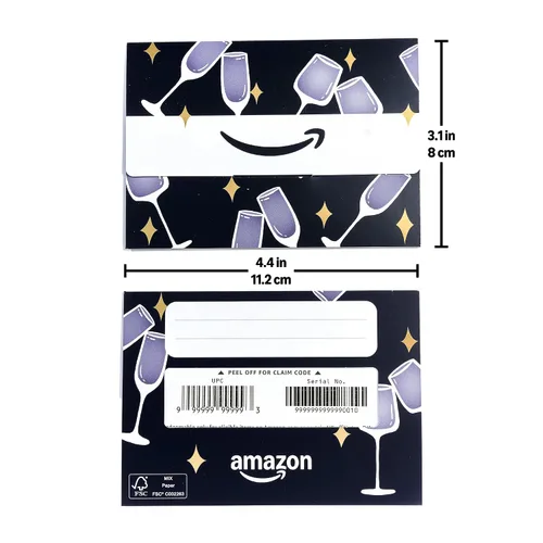 Vista 4 de Amazon Tarjeta de regalo física Mini sobre - Felicitaciones Dazzling Fireworks