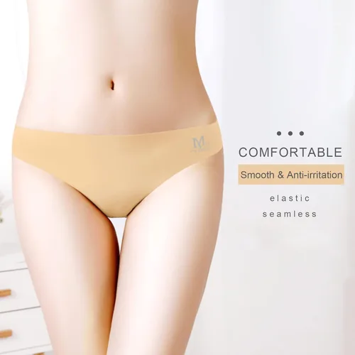 Vista 2 de MEIYATING - Tangas sin costuras para mujer transpirables cómodas de tiro bajo ropa interior hipster paquete de 7