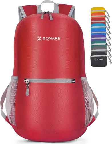 Vista 15 de ZOMAKE Mochila ligera y plegable, pequeña mochila de viaje