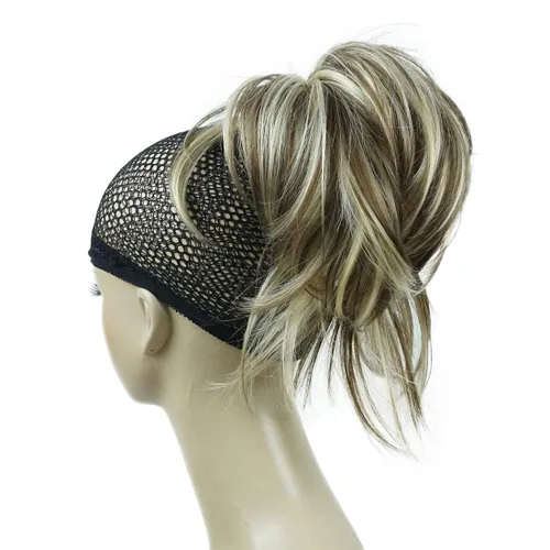 Vista 13 de Lydell Extensión de cabello sintético ajustable con pinza de mandíbula (marrón oscuro)