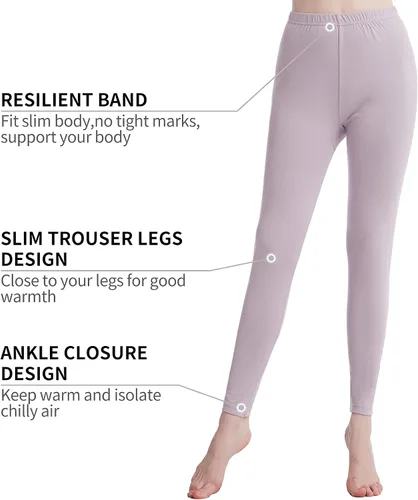 Vista 3 de Ropa interior térmica para mujer Long Johns conjuntos de ropa interior térmica para mujer, capa base ultra suave, regalos con caja