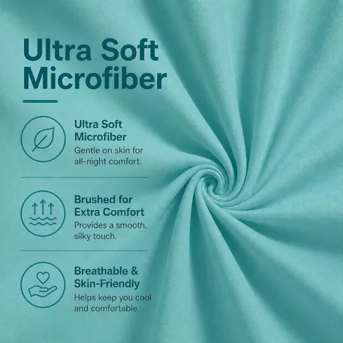 Vista 5 de EVOLIVE Funda de almohada corporal de microfibra ultrasuave de 21 x 54 pulgadas con cierre de cremallera oculto