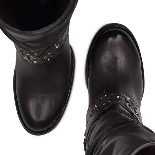 Vista 7 de Cuadra Womens Tall Boot in Bovine Leather Black