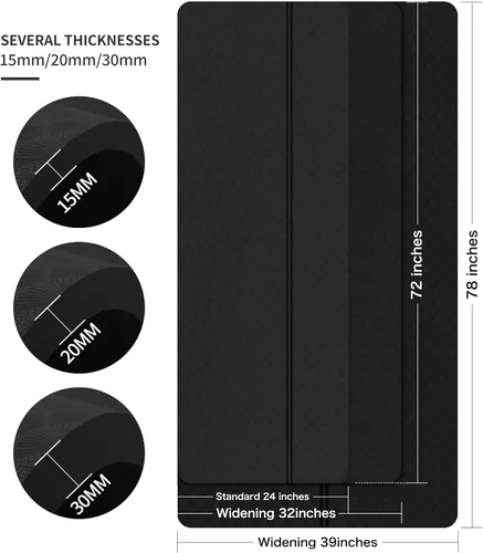 Vista 3 de nuveti Tapete Grande para Ejercicios - Tapete de Yoga de 15mm/20mm/30mm de Grosor Tapete de Ejercicios para Fitness, Yoga, Pilates, Estiramientos