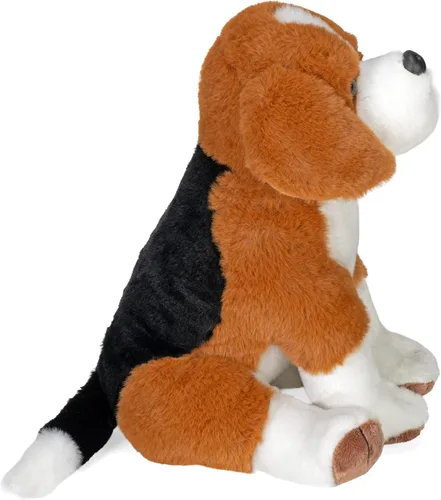 Vista 5 de Wild Republic Beagle, Paws and Claws, animal de peluche, 12 pulgadas, regalo para niños, juguete de peluche, relleno es botellas de agua recicladas