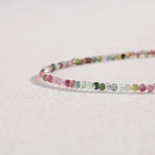 Vista 4 de COAI Collar de piedras preciosas para mujer, delicado collar de cuentas