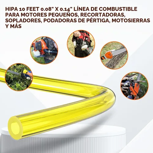 Vista 2 de HIPA manguera para combustible de 10 pies para motores comunes de 2 ciclos