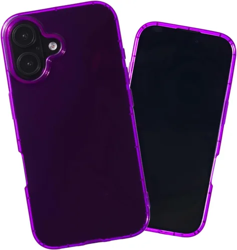 Vista 26 de SteepLab Neon Highlighter - Funda para iPhone 13, funda Grippy Jelly con bolsillos protectores de aire (azul celeste)