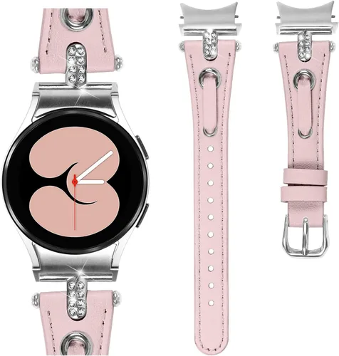 Vista 17 de DEALELE Correas compatibles con Samsung Galaxy Watch 6/6 Classic / 5/5 Pro / 4/4 Classic/Galaxy 3 1.614 in / Active 2, correa de repuesto de cuero