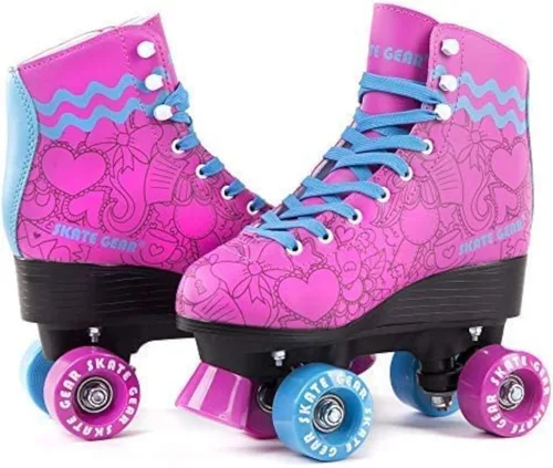 Vista 29 de Skate Gear Patines de Ruedas Retro de Diseño Cuádruple