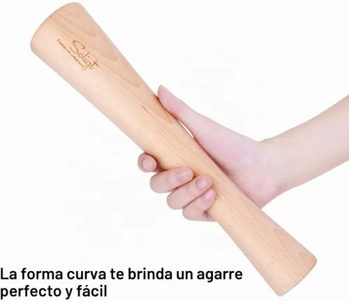 Vista 6 de SOLIGT Machadora de chucrut de 12" para tarros Mason, fermentación de vegetales - Una pieza de madera maciza