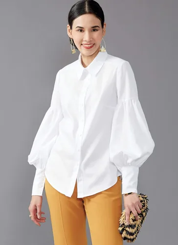 Vista 3 de McCall's M7838A5 Blusa holgada con botones para mujer, patrones de costura, tallas 6-14