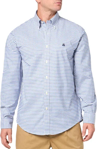 Vista 15 de Brooks Brothers Camisa Deportiva de Manga Larga sin Planchar con Botón para Hombre CORAL ROJO