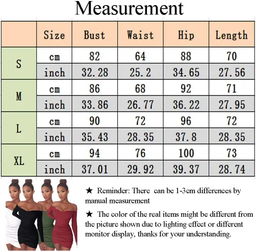Vista 7 de Chemenwin Mini vestido de túnica corto corto de manga larga para mujer