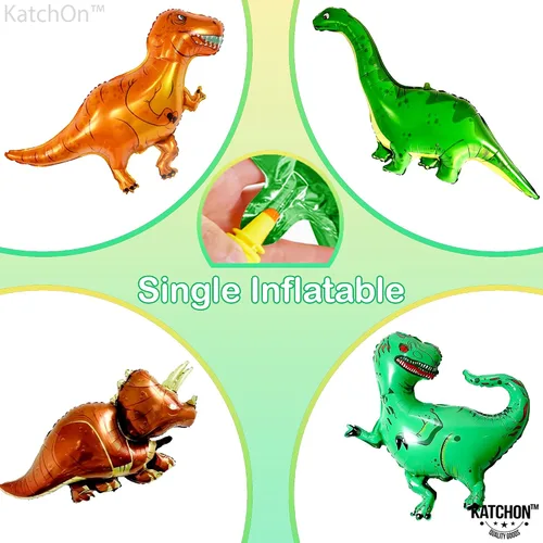Vista 3 de KatchOn Juego de globos gigantes de dinosaurio, 51 pulgadas, 4 unidades, decoración para múltiples ocasiones