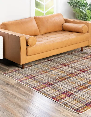Vista 4 de Unique Loom Deepa Collection - Alfombra rectangular de 2 pies x 3 pies, color azul