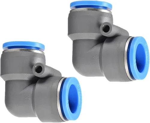 Vista 6 de M METERXITY Paquete de 2 codos de aire neumático: empuje de 90 grados para conectar accesorios de aire de conexión rápida, se aplica a la conexión