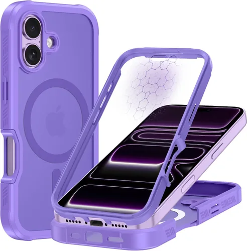 Vista 34 de Hekodonk Funda para iPhone 15 Pro Max, compatible con Magsafe [protector de pantalla de vidrio templado integrado y protección de lente de cámara]