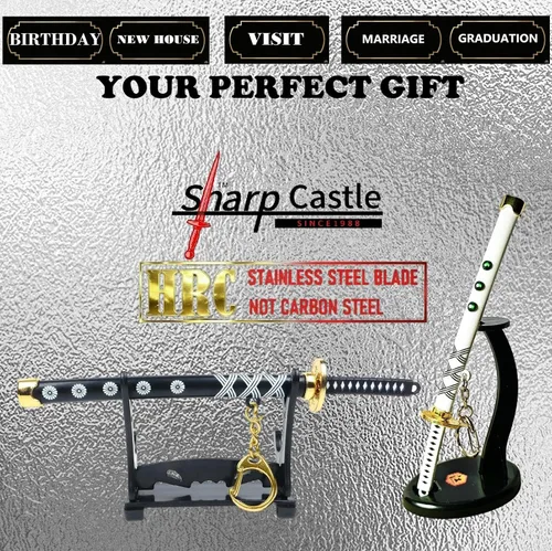 Vista 4 de 5.7-Inch Mini Katana Letter Opener Soporte vertical negro
