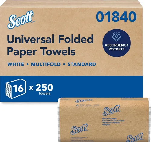 Vista 12 de Scott Professional Toallas de papel multipliegues, 2 paquetes x 250 hojas (60055) Universal, Standard Tier, Absorbency Pockets, White, Compact