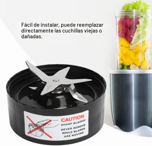 Vista 6 de Extractor Cruz Blade ABS Acero Inoxidable Blender Blade Reemplazo Fácil de Instalar Ajuste Para 1000W Juicer Blender Piezas Accesorios
