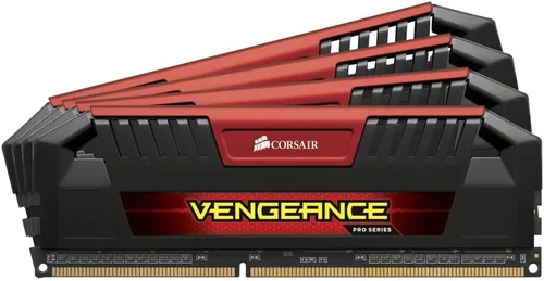 Vista 2 de Corsair Vengeance Pro 32 GB (4 x 8 GB) DDR3 1600 MHz (PC3 12800) computadora de escritorio, rojo 1.5V