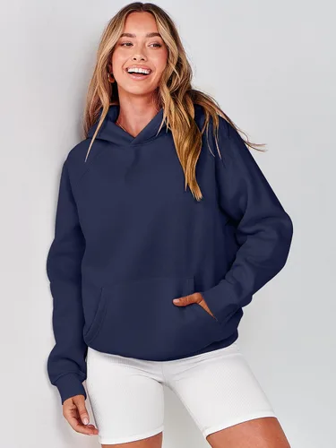 Vista 126 de ANRABESS - Sudaderas con capucha para mujer, sobre talla, de vellón de manga larga, modelo de 2024, para otoño