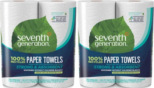 Vista 8 de Seventh Generation Toallas de papel, 100% papel reciclado, 2 capas, 1 rollo (el embalaje puede variar)