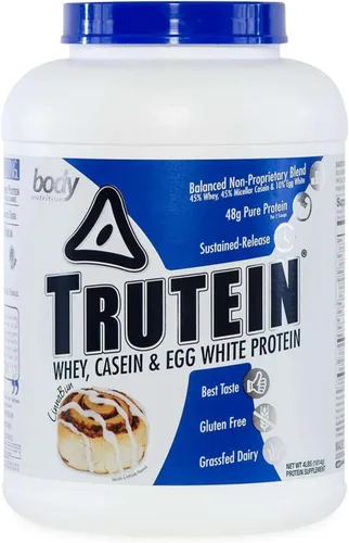 Vista 25 de Body Nutrition Trutein Polvo de Proteína Alto: 45% Suero, 45% Caseína, 10% Clara de Huevo, Sin Gluten, Bajo en Sodio, Polvo de Proteína de Suero