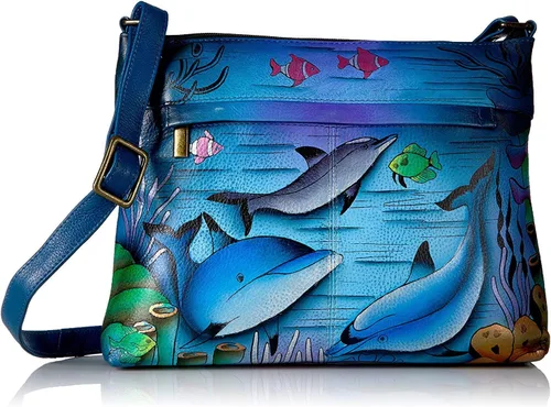Vista 5 de Anna by Anuschka Women's Genuine Leather Medium Crossbody with External Zipper Pocket