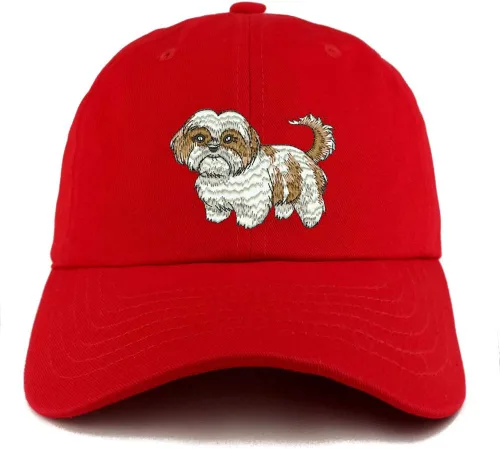 Vista 8 de Trendy Apparel Shop Shih Tzu Dog - Gorra bordada de algodón suave de perfil bajo para papá