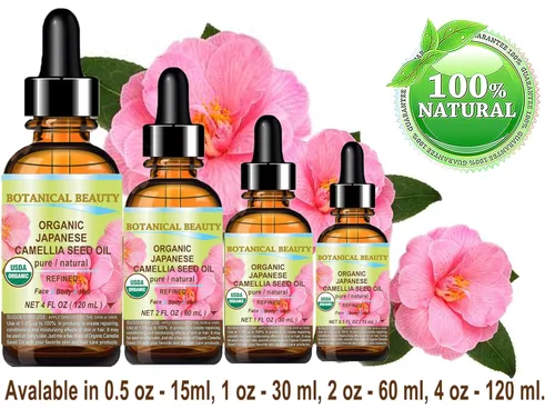 Vista 8 de Aceite orgánico japonés de semilla de camelia. Aceite emulsionante 100 % puro, natural, no diluido, refinado, prensado en frío. Antioxidante